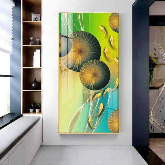 Feng Shui Fishes Luxury Crystal Wall Art