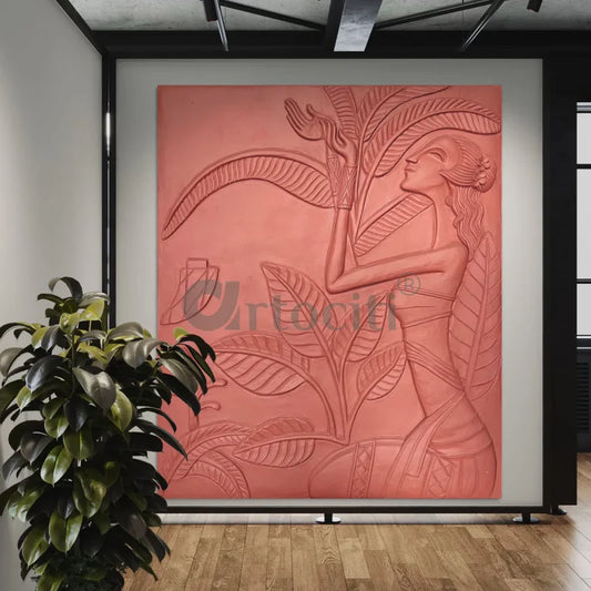 Egyptian Lady abstract 3D Elevation Sculpture Relief Mural Wall Art