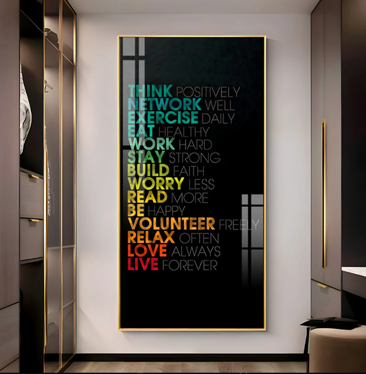 Think Positively Premium Acrylic Vertical Wall Art