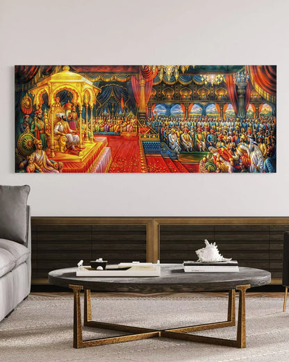 Chhatrapati Shivaji Maharaj Rajyaabhishiek Canvas Giclee Print Wall Art