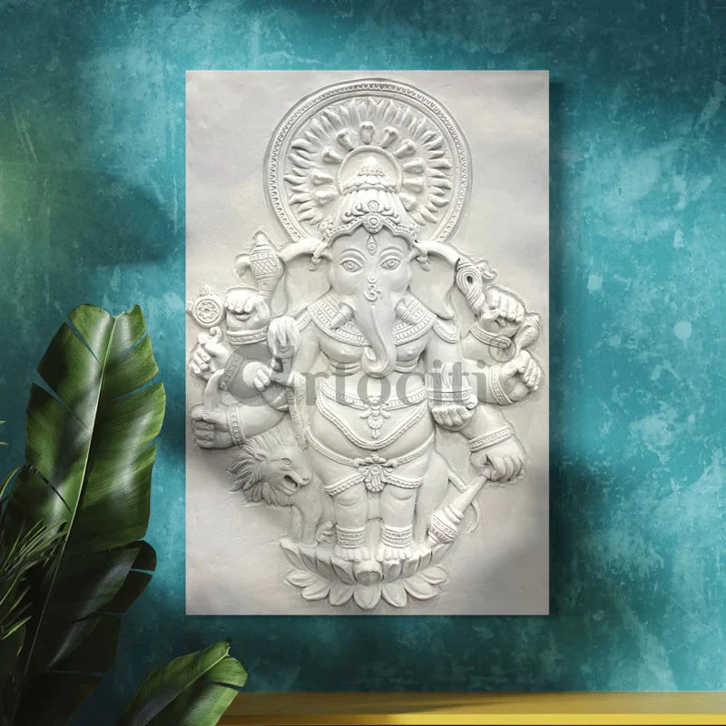 Drishti Ganesha 3D Relief Mural Wall Art