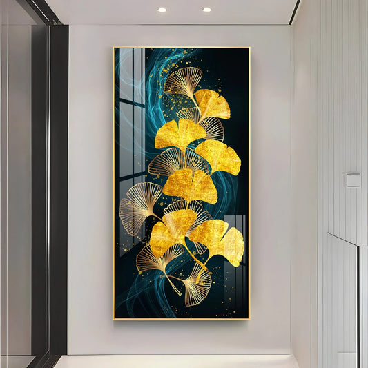 Glittering Ginkgo Luxury Crystal Wall Art