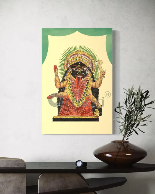 Goddess Kali Kalighat Painting Canvas Giclee Print
