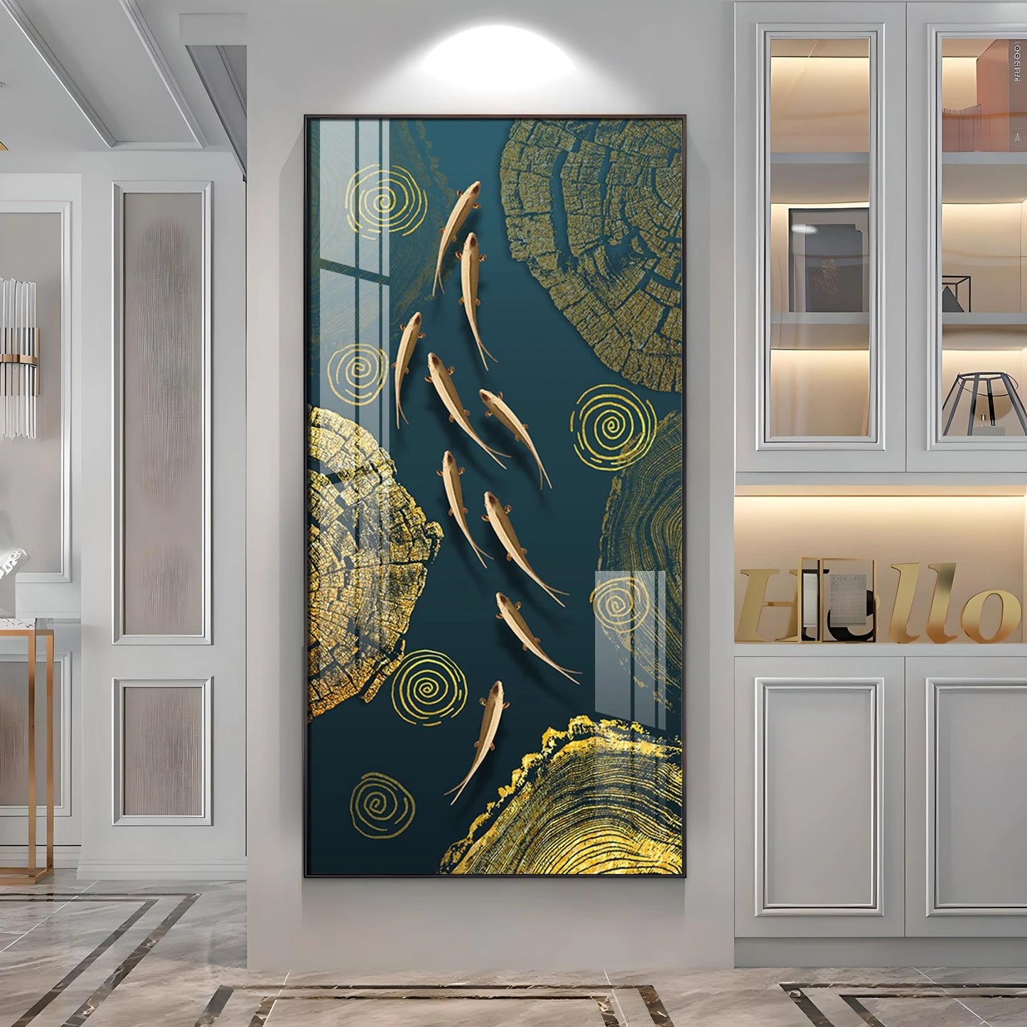 Golden Inspiration Luxury Crystal Wall Art