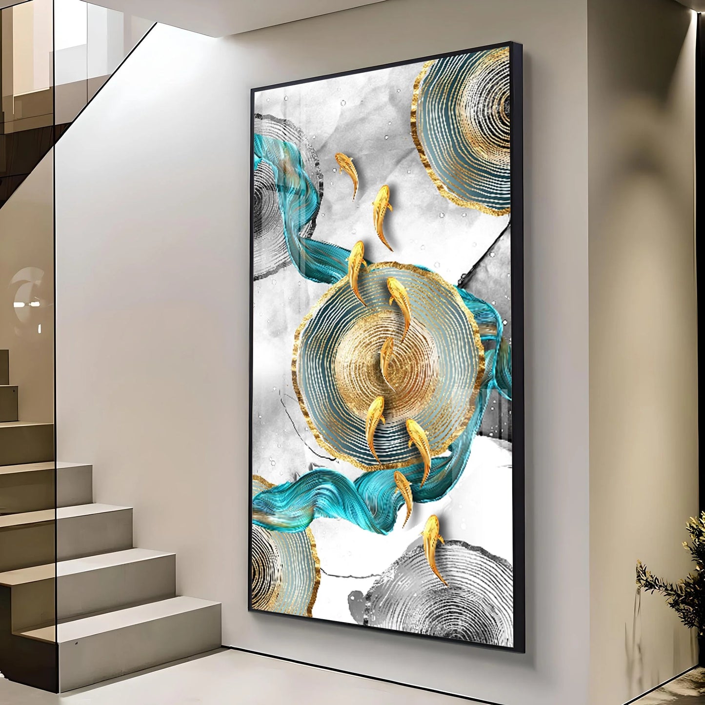 Goldfish Haven Premium Acrylic Vertical Wall Art