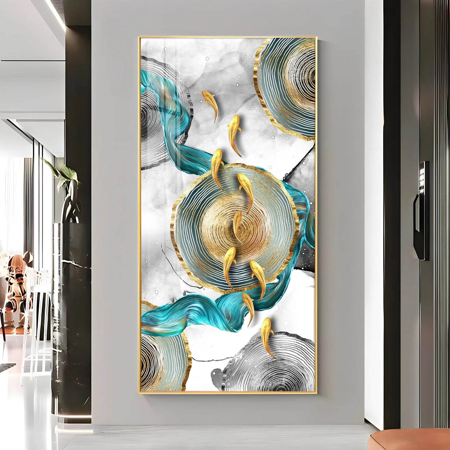 Goldfish Haven Premium Acrylic Vertical Wall Art