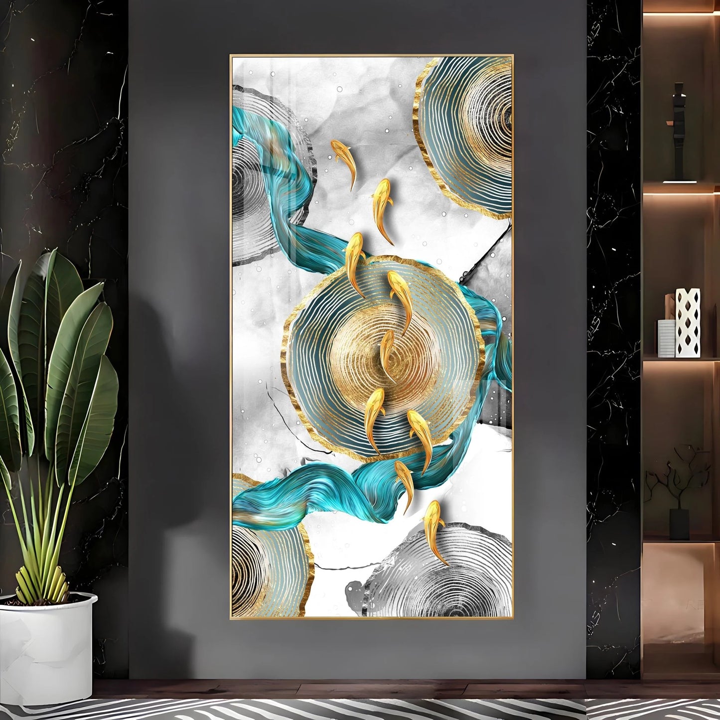 Goldfish Haven Premium Acrylic Vertical Wall Art