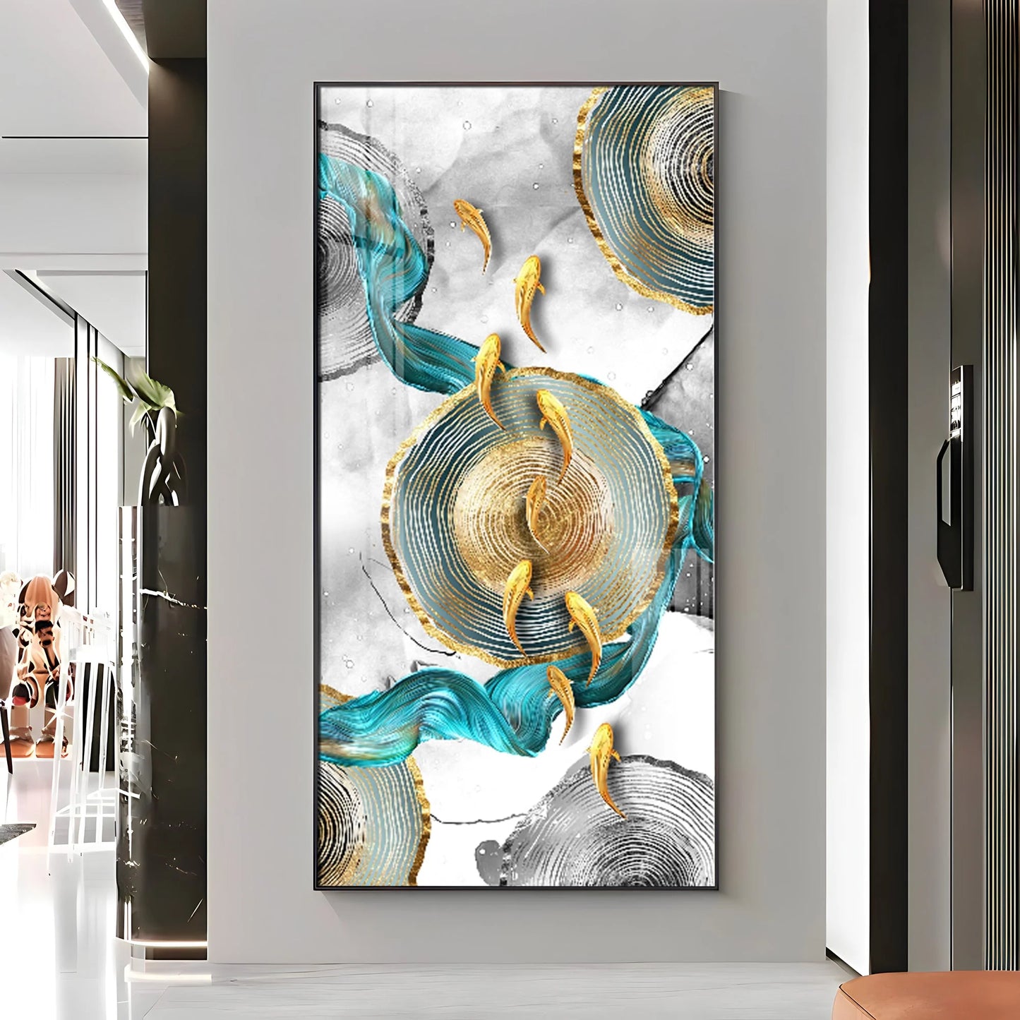 Goldfish Haven Premium Acrylic Vertical Wall Art