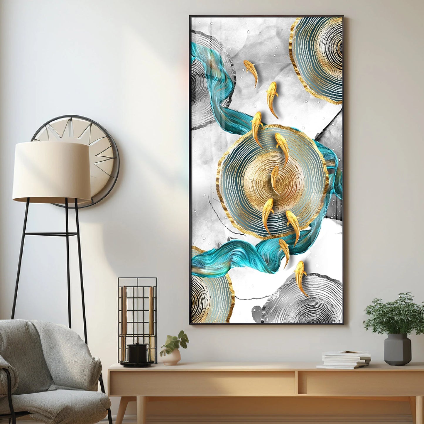 Goldfish Haven Premium Acrylic Vertical Wall Art