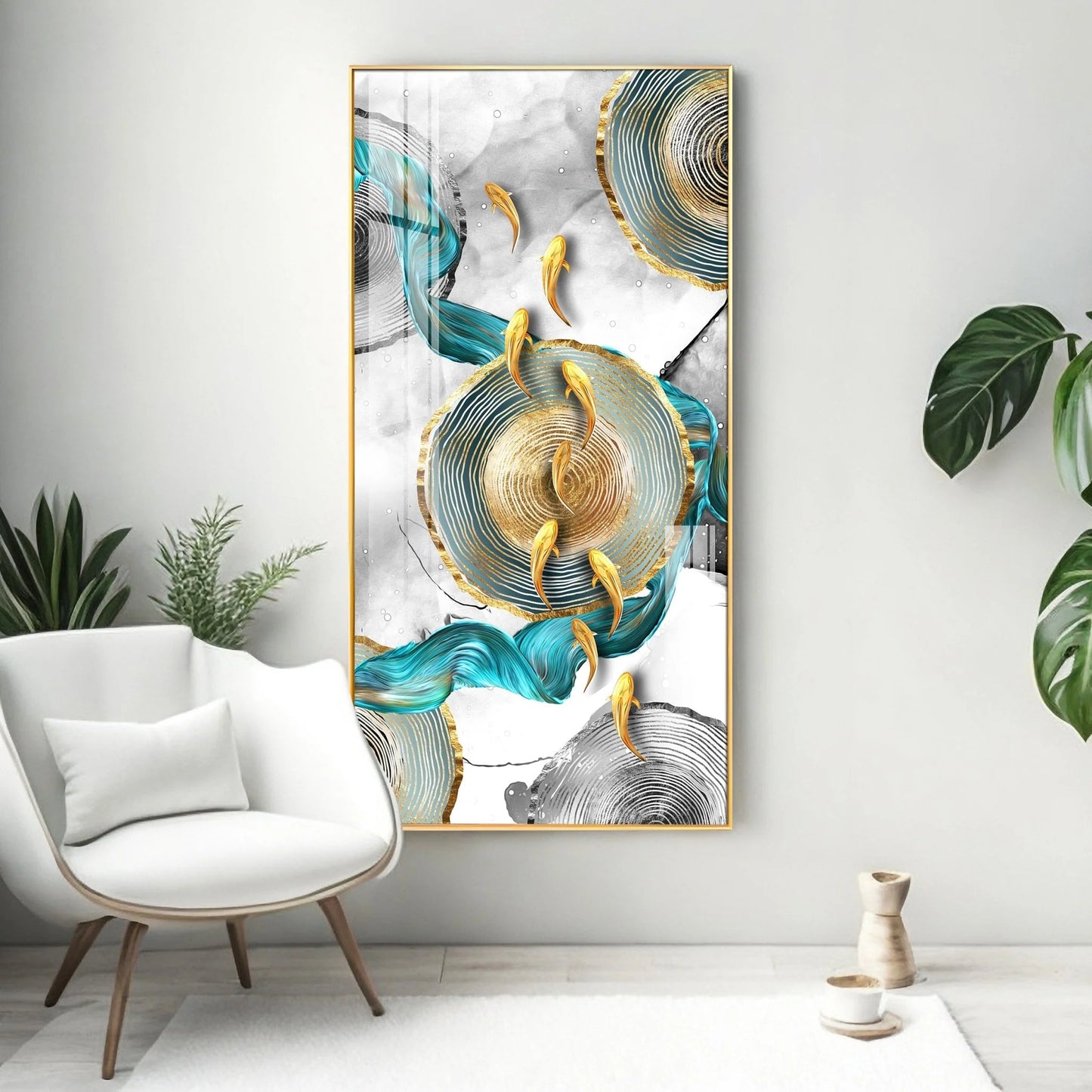 Goldfish Haven Premium Acrylic Vertical Wall Art