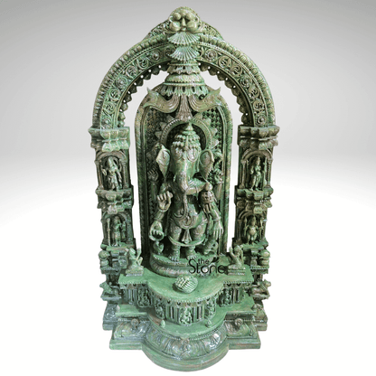 Green Ganesha Statue 2.5ft