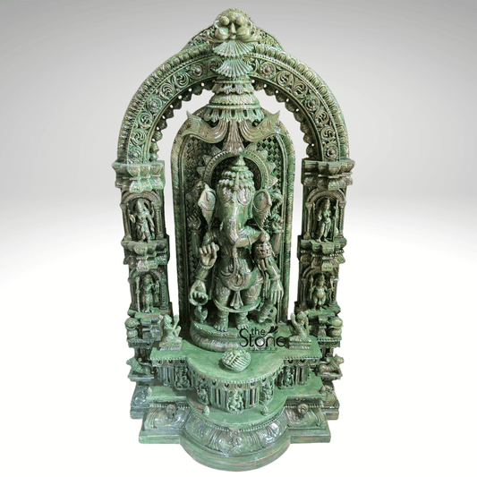 Green Ganesha Statue 2.5ft