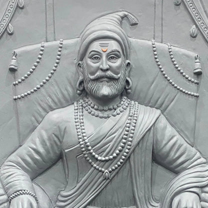 5.2X4.5 Feet Chattrapati Shivaji Maharaj 3D Relief Mural Wall Art