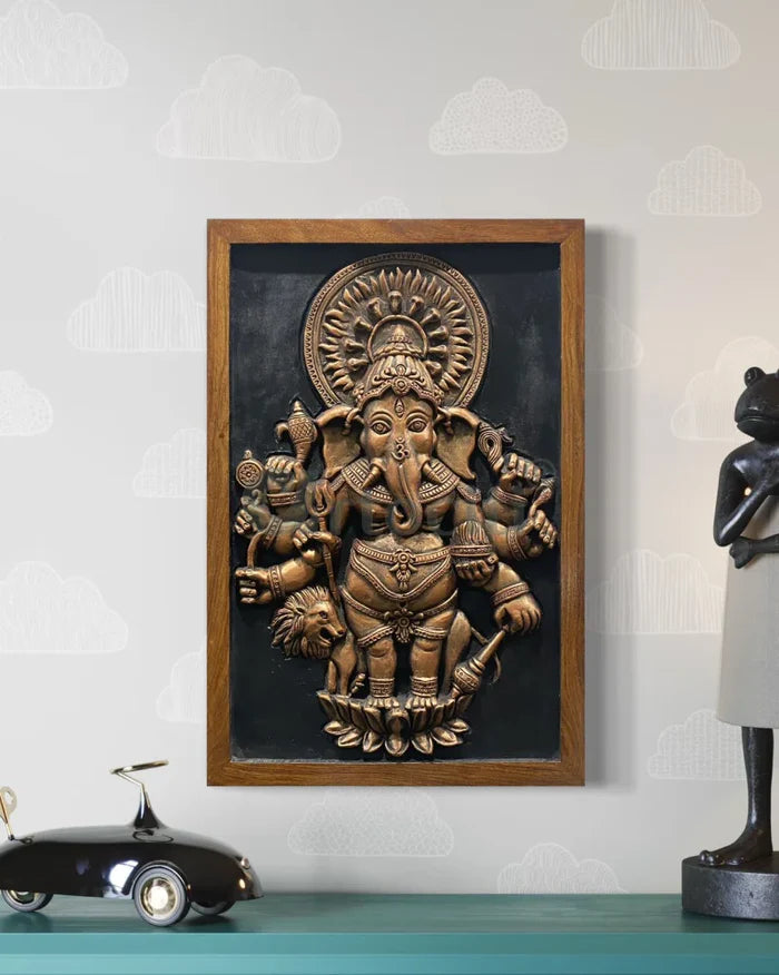 Drishti Ganesha 3D Relief Mural Wall Art