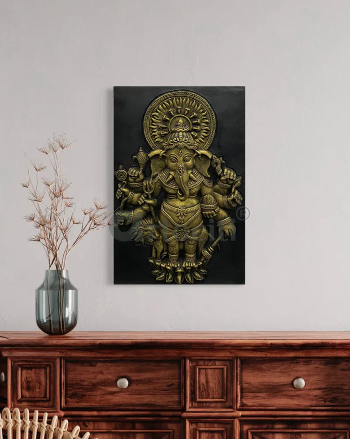 Drishti Ganesha 3D Relief Mural Wall Art