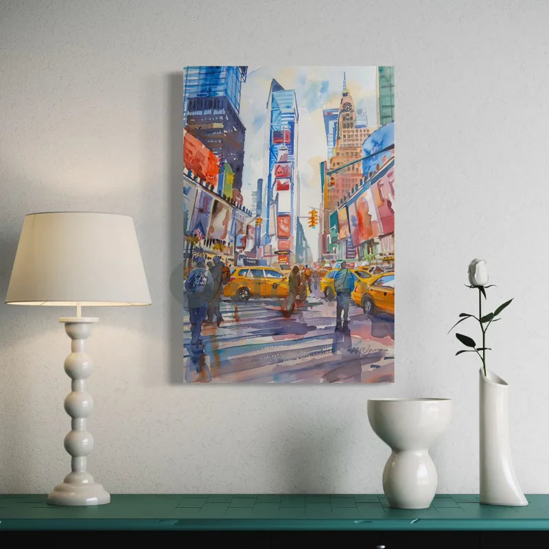 Iconic Foreign Cities New York, Paris, London Canvas Giclee Print
