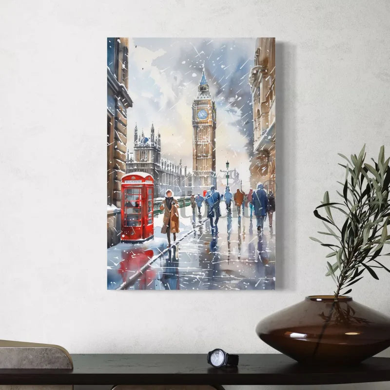 Iconic Foreign Cities New York, Paris, London Canvas Giclee Print