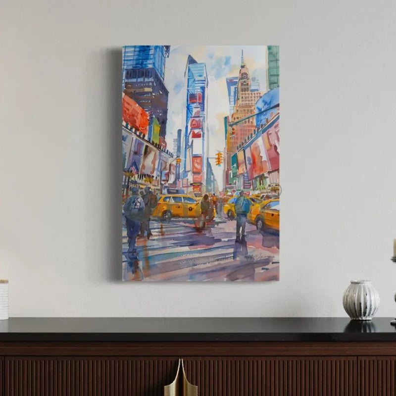 Iconic Foreign Cities New York, Paris, London Canvas Giclee Print
