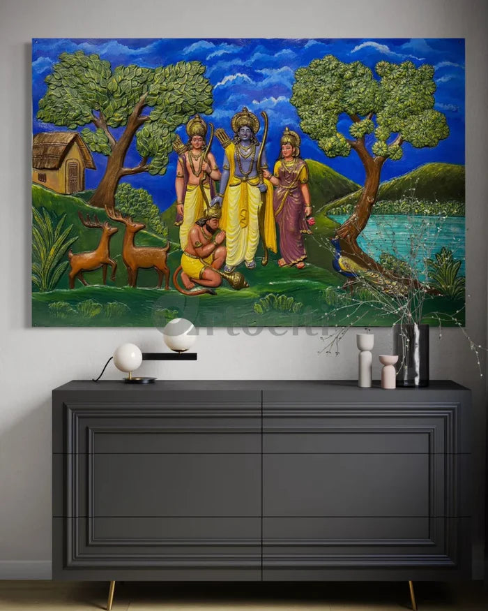 Divine Ram Darbar 3D Relief Mural | 6X4 and 8X5 Feet