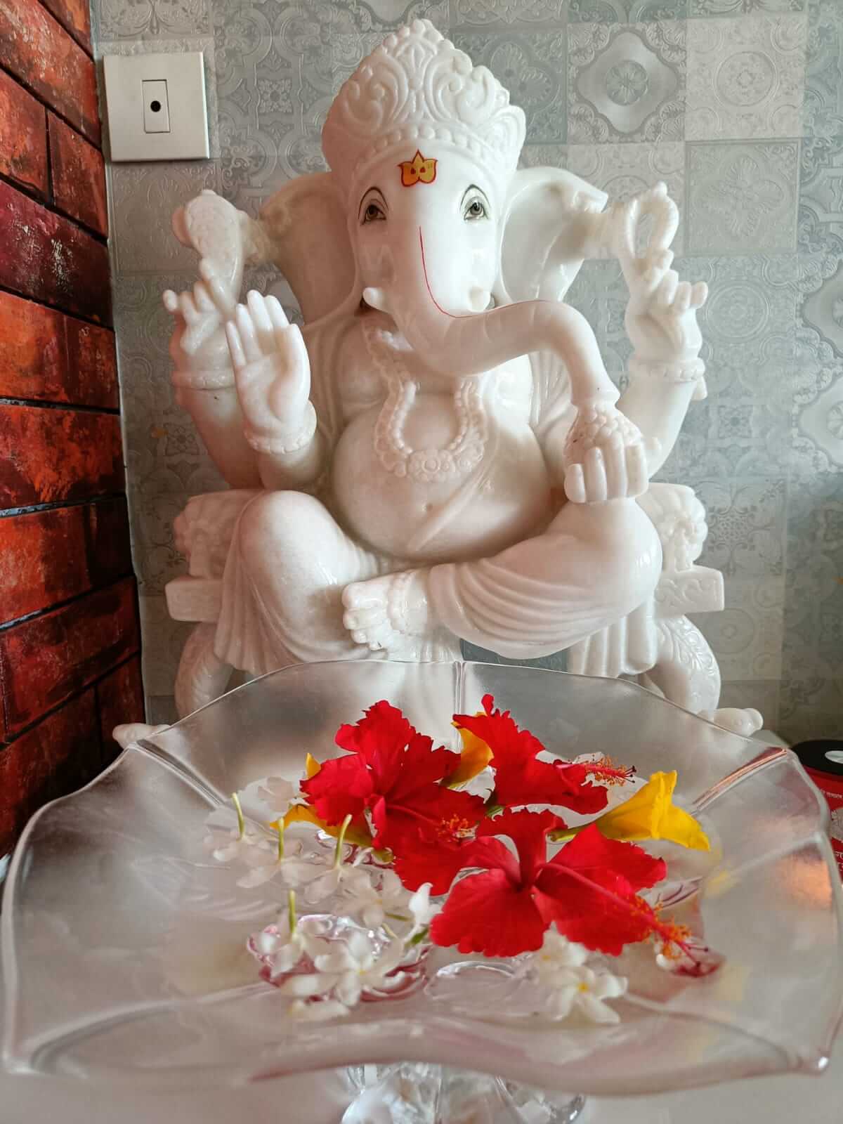 Ganesha Marble Statue 30″