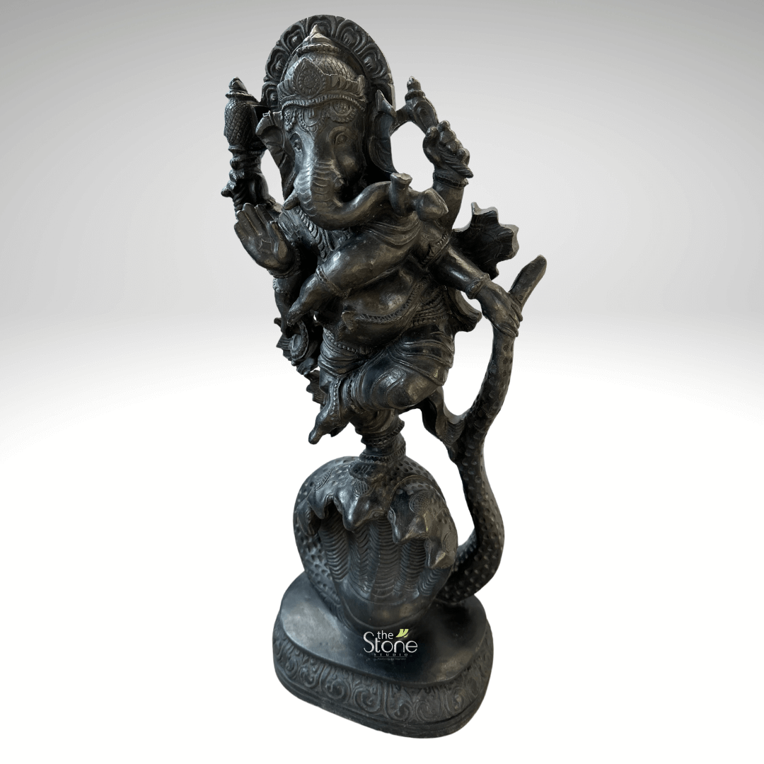 Dancing Ganesha On Snake Statue 2ft