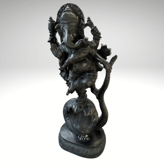 Dancing Ganesha On Snake Statue 2ft
