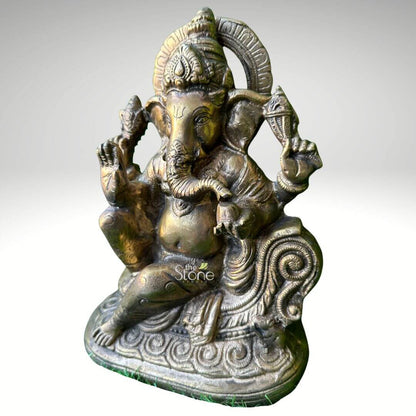 Brass Ganpati Idol 10″