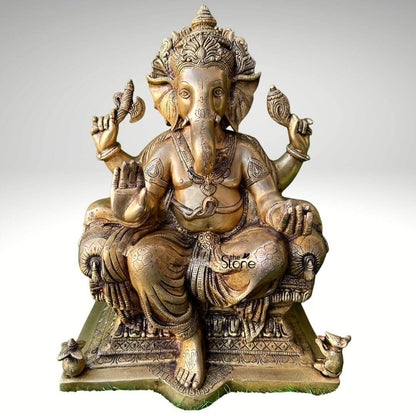 Brass Ganesha Idol For Home 1.5ft