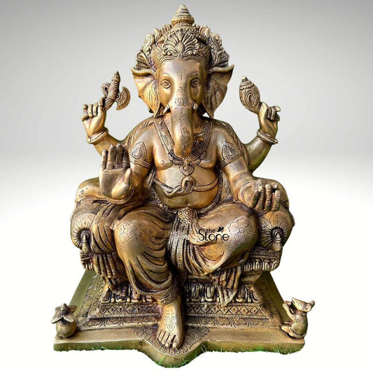 Brass Ganesha Idol For Home 1.5ft