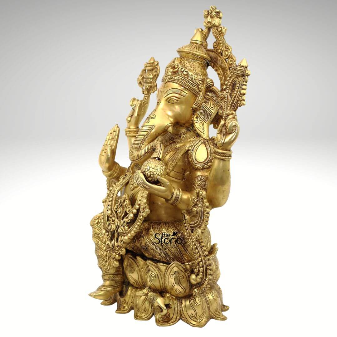 Brass Ganesh Murti 21″