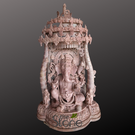 Ganesh Statue with Beautiful Hand Carving 2.5′