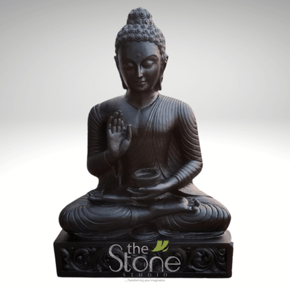 Buddha Statue Black Stone 2ft