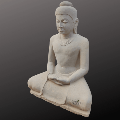 White Gautam Buddha Statue 60″