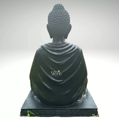 Fibre Black Buddha Statue 5ft
