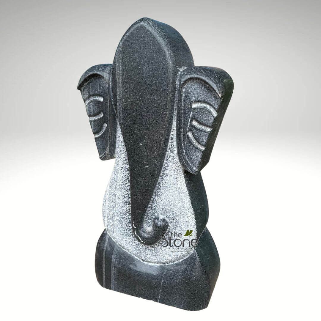 Abstract Ganesha Stone Statue 30″