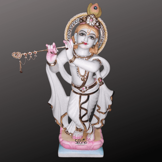 Marble Krishna Idol 18″