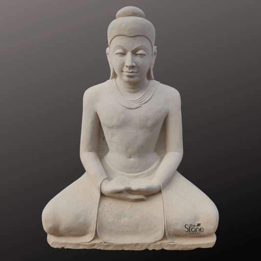 White Gautam Buddha Statue 60″
