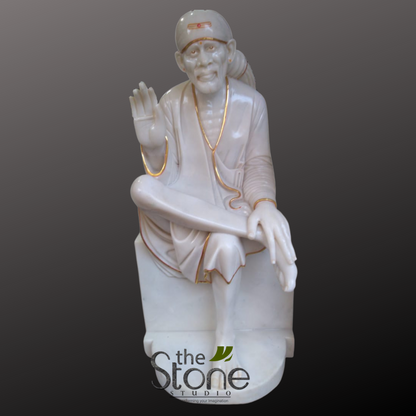 Sai Baba Marble Statue 2′