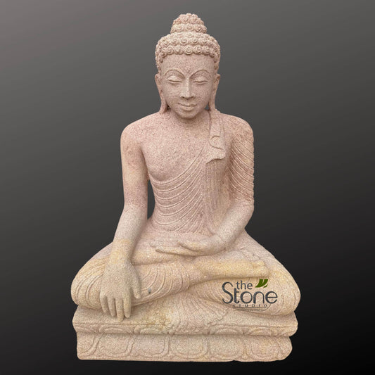 Bhumisparsha Buddha Stone Statue 3ft