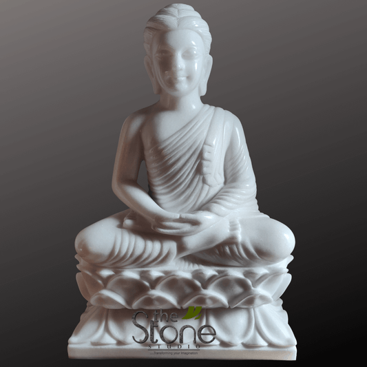 White Buddha Statue For Home 2ft