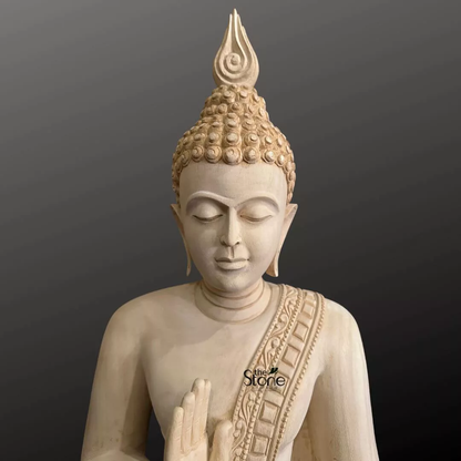2 Feet Buddha Wooden Statue