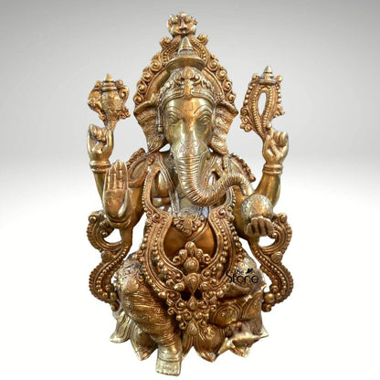 Brass Ganesh Murti 21″