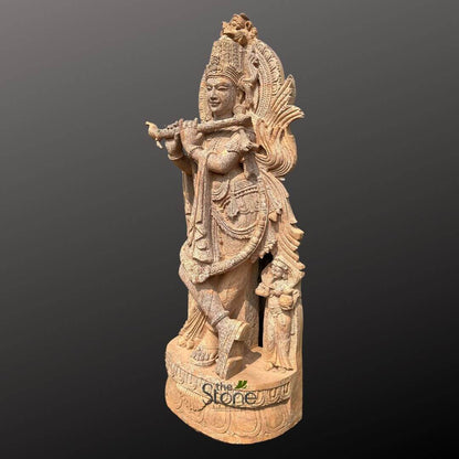 Stone Krishna Idol 6ft
