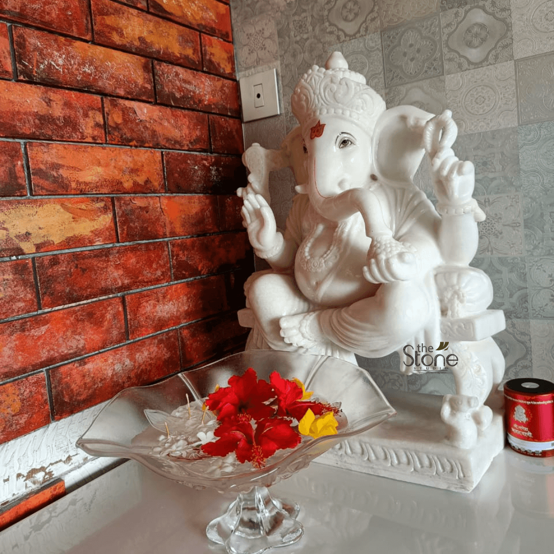 Ganesha Marble Statue 30″