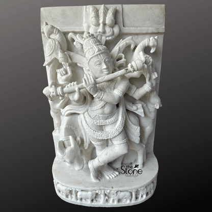 Marble Krishna Statue 18″