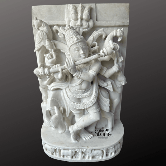 Marble Krishna Statue 18″
