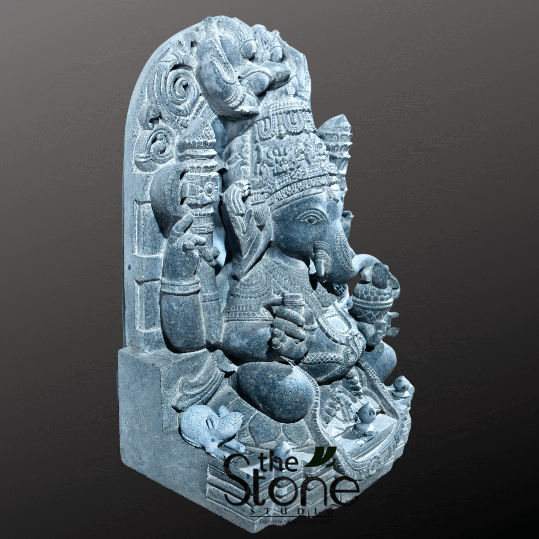 Black Stone Ganesh Murti 2ft