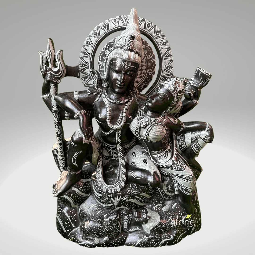 Lord Shiva and Parvati Statue 16″