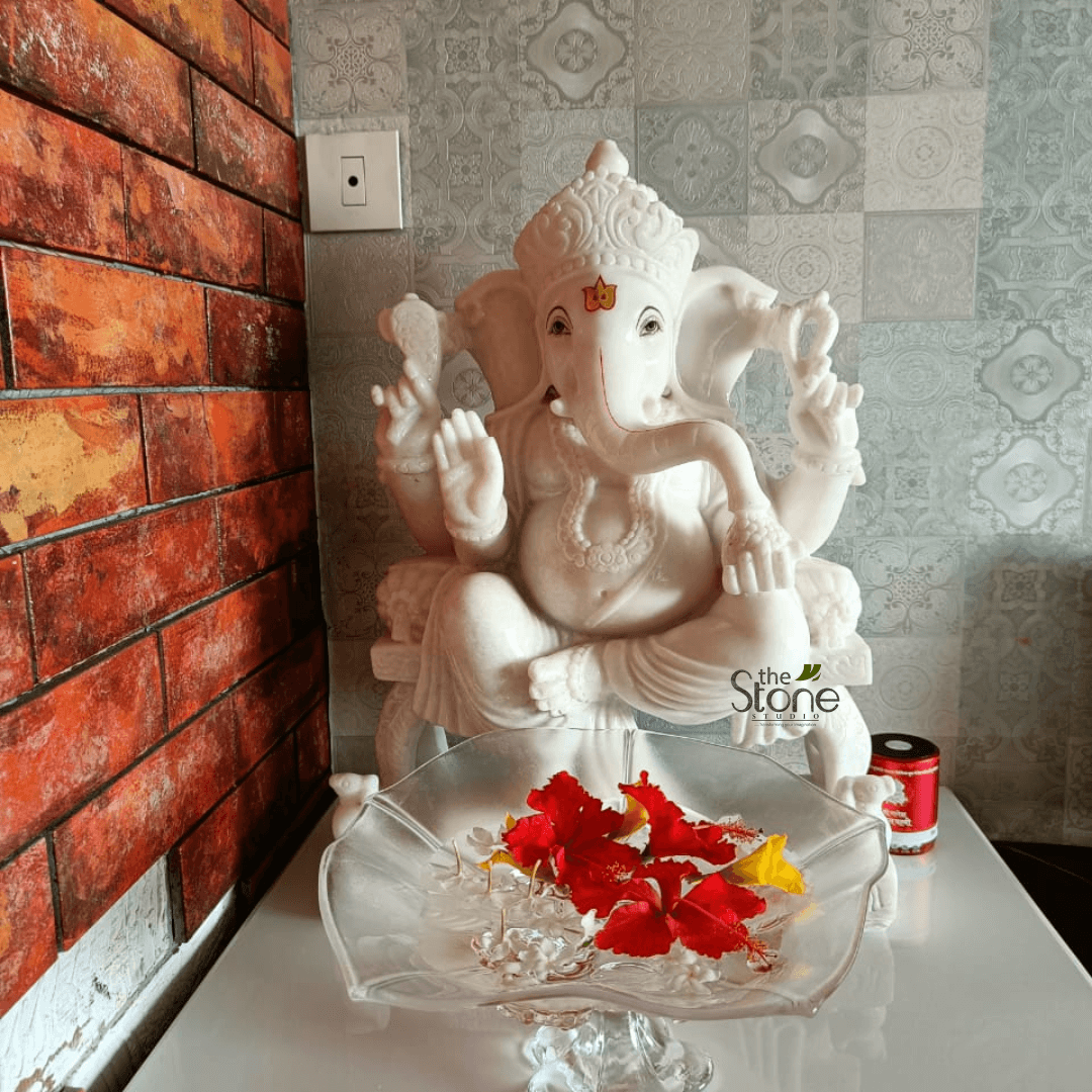 Ganesha Marble Statue 30″