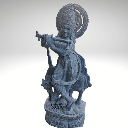 Granite Krishna Statue 3.5ft